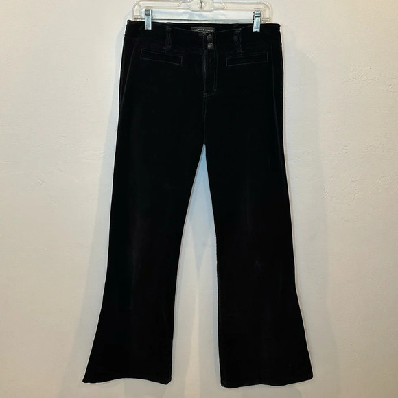 Sanctuary by Anthropologie black velvet wide leg jean - Picture 1 of 8